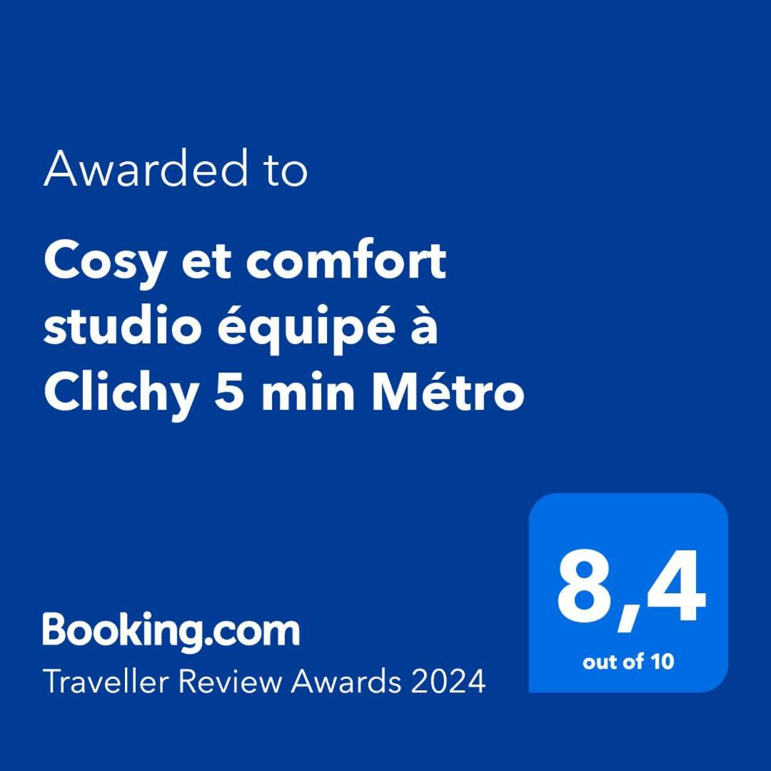 Cosy et comfort studio équipé à Clichy 5 min Métro Exterior foto
